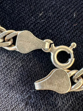 Load image into Gallery viewer, Vintage Sterling Silver Italy Flat Curb Link Chain Necklace Unisex 24”
