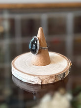 Load image into Gallery viewer, Vintage 1960s - 70s Taxco Mexico Signed 925 MCR Sterling Silver Large Brown Speckled Stone Statement Ring Adjustable
