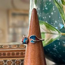 Load image into Gallery viewer, Adjustable Silver Tone &amp; Enamel Koi Fish Ring
