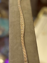 Load image into Gallery viewer, Vintage FMC 925 Sterling Silver Diamond Cut Flat Woven Bracelet 1980s w/Box
