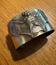Load image into Gallery viewer, Handmade Gothic Solid Brass Bat Wide Cuff Bracelet - Lucretia
