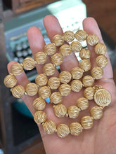 Load image into Gallery viewer, Vintage Early Midcentury 1950s Signed Francois Textured Gold Tone Beaded Necklace 18.5”
