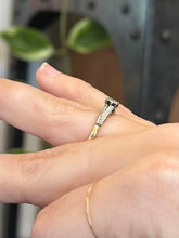 Load image into Gallery viewer, Antique 18ct Yellow Gold &amp; Platinum Diamond Engagement Ring US Size 5

