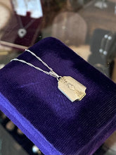 Load image into Gallery viewer, Vintage Signed HFB Art Deco Gold Filled Two Tone Locket with Hair Inside on Sterling Silver Chain Necklace 18”
