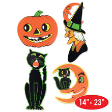Load image into Gallery viewer, Halloween Cutouts Set C, 14-23", Pack of 4 designs
