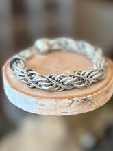 Load image into Gallery viewer, Vintage Monet Signed Chunky Twist Silver Tone Bracelet 8.25” Midcentury
