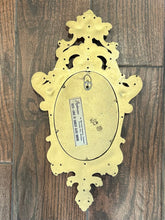 Load image into Gallery viewer, Vintage Midcentury Hollywood Regency Ornate Gold Burwood Products Co. Arabesque Louis XV Smoked Glass Wall Mirror 16x8.75”

