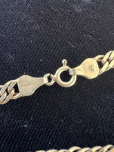 Load image into Gallery viewer, Vintage Sterling Silver Italy Flat Curb Link Chain Necklace Unisex 24”
