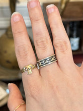 Load image into Gallery viewer, Vintage Sterling Silver 925 Wave Design Band Ring US Size 8 1/4 Unisex
