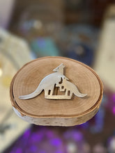 Load image into Gallery viewer, Vintage Modernist Sterling Silver Kangaroo &amp; Baby Joey Brooch Pin Mexico
