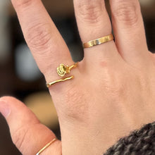 Load image into Gallery viewer, Rose Stem Gold Tone Wrap Adjustable Ring
