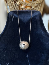 Load image into Gallery viewer, Vintage Sterling Silver Geometric Open Orb Pendant Necklace Box Chain
