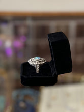 Load image into Gallery viewer, JUDITH RIPKA Sterling Silver Fire Opal CZ Cocktail Ring Size 9.5 Vintage 15.11 gr
