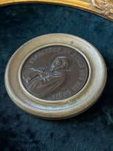 Load image into Gallery viewer, Antique Art Deco 1920s Religious Wall Medallion St. Francis of Assisi VII Centenario 1226-1926 Made in Germany
