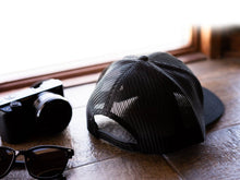 Load image into Gallery viewer, Black Cat - Archie Trucker Hat: Black
