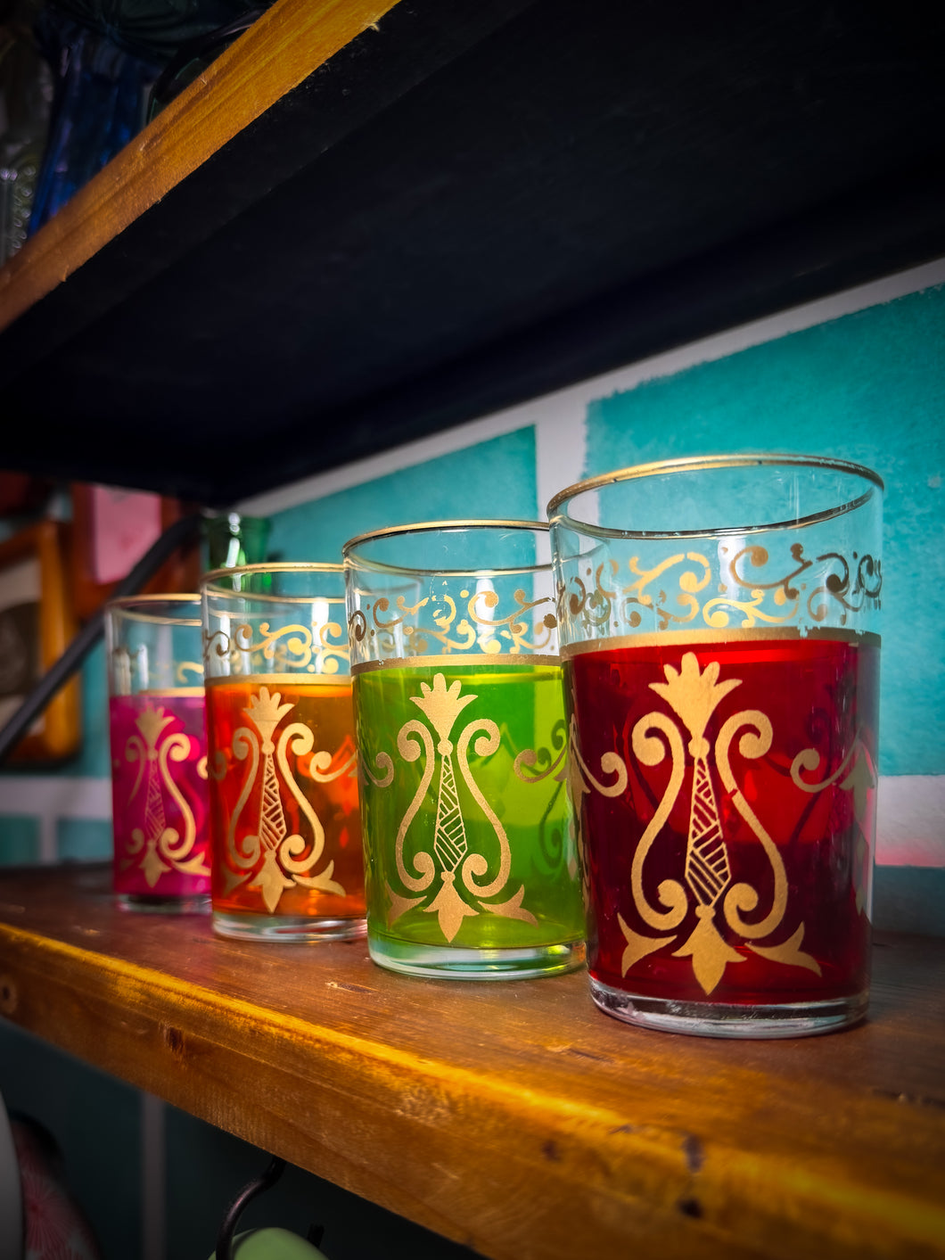 Moroccan Mosiqa Glasses set of 4