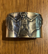 Load image into Gallery viewer, Handmade Gothic Solid Brass Bat Wide Cuff Bracelet - Lucretia
