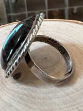 Load image into Gallery viewer, Vintage 1960s - 70s Taxco Mexico Signed 925 MCR Sterling Silver Large Brown Speckled Stone Statement Ring Adjustable
