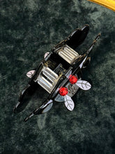 Load image into Gallery viewer, Moth Man Spider Red Rhinestone Hair Claw Clip
