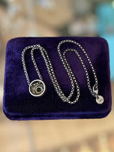 Load image into Gallery viewer, Vintage Signed GPC 925 Sterling Silver &amp; Green Cubic Zirconia Faux Peridot Slider Pendant Necklace 16.4”

