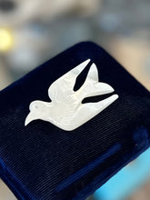 Load image into Gallery viewer, Vintage Hand Carved Mother of Pearl Dove Bird Brooch Pin
