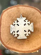 Load image into Gallery viewer, Vintage Large Bethlehem 800 Sterling Silver Jerusalem Cross Statement Pendant Religious
