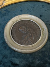 Load image into Gallery viewer, Antique Art Deco 1920s Religious Wall Medallion St. Francis of Assisi VII Centenario 1226-1926 Made in Germany
