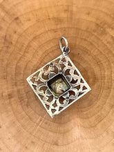 Load image into Gallery viewer, You Pick! Vintage Filigree Silver Gemstone Pendants | 800 Silver Citrine OR 925 Silver Abalone
