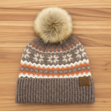 Load image into Gallery viewer, Nordic Fair Isle Beanie with Pom-Pom
