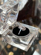 Load image into Gallery viewer, Antique Edwardian Signed WB WG 590 White Gold Diamond Geometric Ring US 8 1/4
