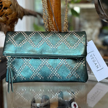 Load image into Gallery viewer, The EMERALD CITY Clutch in Metallic Green
