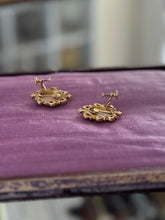 Load image into Gallery viewer, Vintage 1960s Deadstock New Old Stock GENO Richelieu Genuine Hand Carved Italian Cameo Gold Tone Clip on Screwback Earrings
