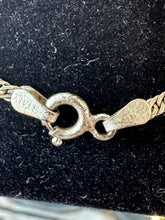 Load image into Gallery viewer, Vintage 925 Sterling Silver Floral Scroll Hand Etched Oval Locket Pendant Necklace 25.75”
