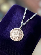Load image into Gallery viewer, Vintage 925 Sterling Silver Italy Hallmarked Rare Roman Gemini Twins Depiction Pendant Necklace 17.9” Zodiac Astrology
