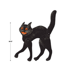 Load image into Gallery viewer, Vintage Halloween Jointed Scratch Cat 20 ½", printed 2 sides
