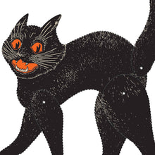 Load image into Gallery viewer, Vintage Halloween Jointed Scratch Cat 20 ½", printed 2 sides
