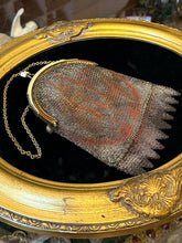 Load image into Gallery viewer, Vintage Art Deco 1930s German Micro Mesh Art Deco Burnt Orange Enameled Flapper Purse Handbag
