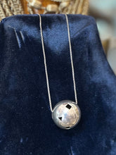 Load image into Gallery viewer, Vintage Sterling Silver Geometric Open Orb Pendant Necklace Box Chain
