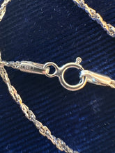 Load image into Gallery viewer, Vintage European 585 Italy 14K White Gold Chain Necklace Tinsel Chain 18”
