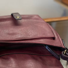 Load image into Gallery viewer, The CHEYENNE Burgundy Studded Front Flap Shoulder Bag

