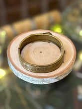 Load image into Gallery viewer, Antique Victorian Signed Brass &amp; Black Enamel Floral Scroll Engraved Belt Buckle Bangle Bracelet 19th Century
