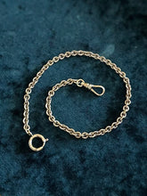 Load image into Gallery viewer, Vintage Midcentury Gold Tone Textured Link Watch Chain Dog Clip Clasp 11.75”
