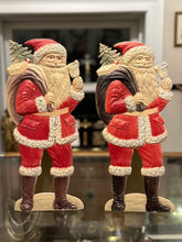 Load image into Gallery viewer, Vintage 1940s German Christmas Embossed Die Cut Cardboard Santa Claus Standup Decoration | Made in Germany

