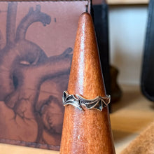 Load image into Gallery viewer, Silver Tone Bat Wing Rings | Adjustable
