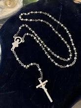 Load image into Gallery viewer, Vintage Italy Silver Plated Beaded Rosary Miraculous Medal Mary Crucifix 12.5"
