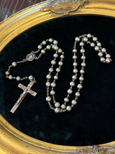 Load image into Gallery viewer, Vintage All Sterling Silver Bead Rosary Crucifix Religious 19.9” 37.89g

