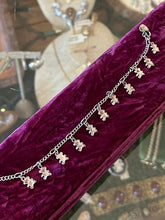 Load image into Gallery viewer, Vintage Sterling Silver Dainty Teddy Bear Charm Figaro Link Chain Bracelet 7”
