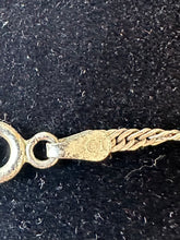 Load image into Gallery viewer, Vintage 925 Sterling Silver Floral Scroll Hand Etched Oval Locket Pendant Necklace 25.75”
