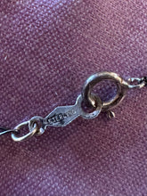 Load image into Gallery viewer, Vintage Dainty Sterling Silver Figaro Genuine Faceted &amp; Polished Garnet Bead Lariat Y Necklace 15.5”
