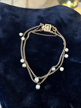 Load image into Gallery viewer, Vintage Circa 1940s Hallmarked HERTZBERG 1/20 14K GF Gold Filled &amp; Pearl Dainty Necklace or Bracelet Midcentury
